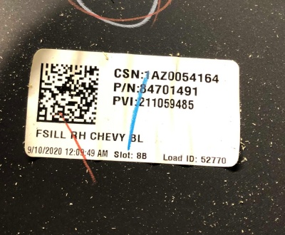Накладка порога пассажирской двери Chevrolet Tahoe 2021-н.в. 84701491